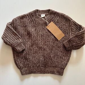NWT Goumi Kids Bark Toddler Chunky Knit Sweater SZ 2-3T Oversized Organic Cotton